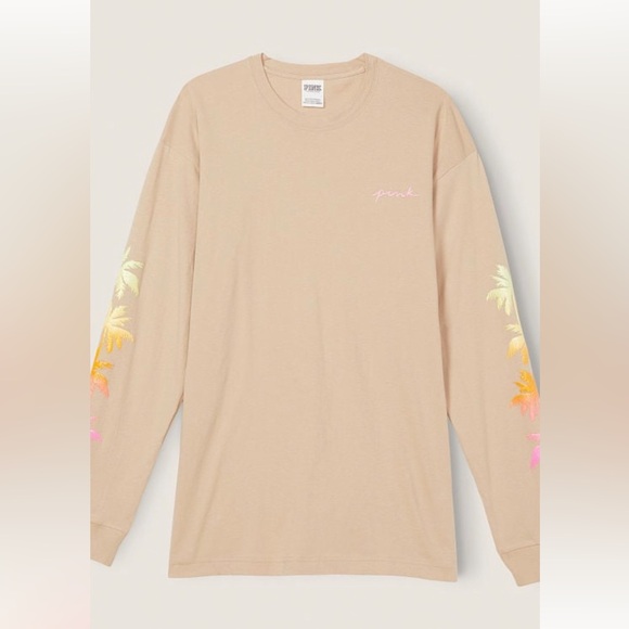 Vs PINK dad shorts long sleeve campus tee hummus floral logo - Picture 13 of 14